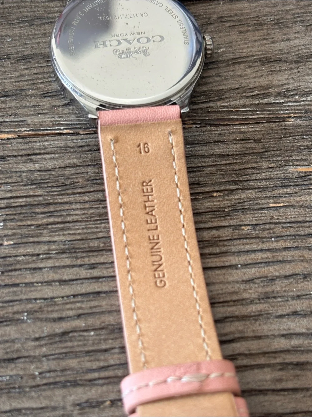 COACH Women's Ruby Quartz Watch - Blush Pink Silver Tone 32mm EUC